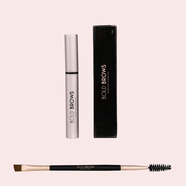 eyebrow growth serum and eyebrow brushes that support eyebrow growth